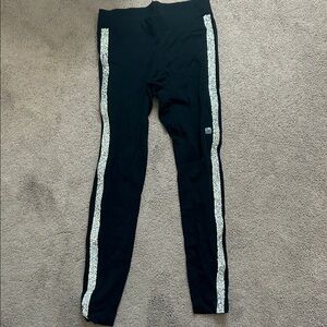 Express Black Leggings with Sparkle Stripes